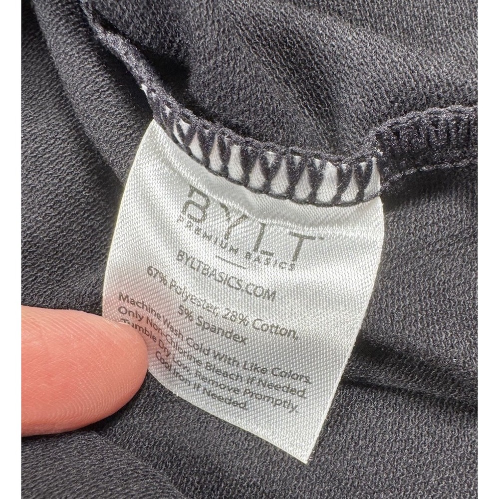 Bylt Premium Basics Signature T-Shirt‎ Mens Black Crew Neck Tee Large - Picture 4 of 7